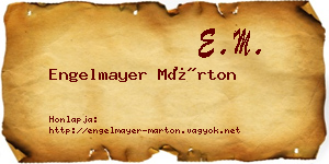 Engelmayer Márton névjegykártya