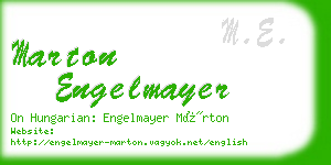 marton engelmayer business card